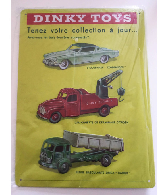 Placa publicitaria DINKY TOYS en chapa