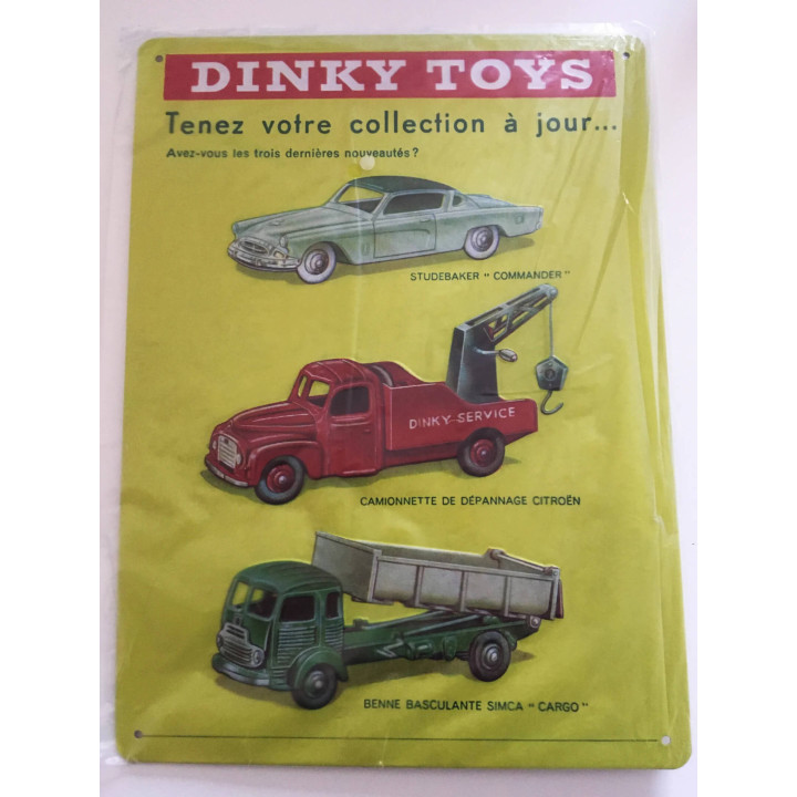 DINKY TOYS advertising plate in sheet metal