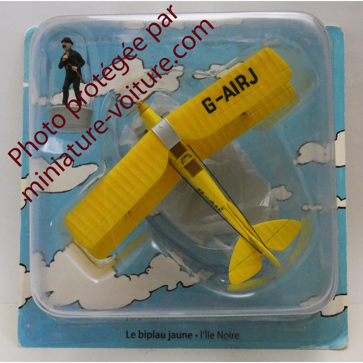 Das Flugzeug Tintin Yellow Doppelane die schwarze Insel