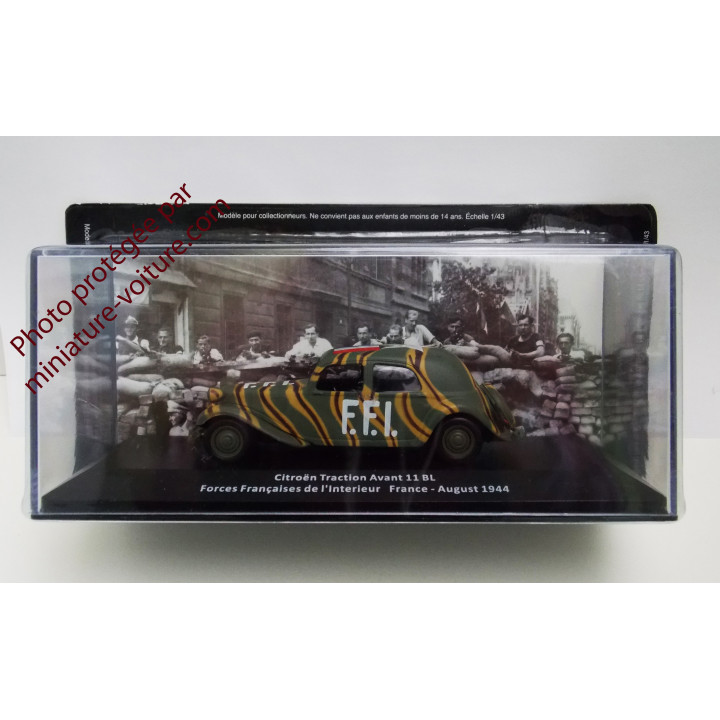 Coche en miniatura Citroën Traction Avant 11 BL FFI Francia