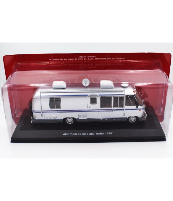 IXO 1:43 – Camping-car Airstream Excella Turbo 280 De 1981, Miniature Neuve En Métal Gris