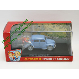 Voiture Spirou Renault 4cv La mauvaise tête