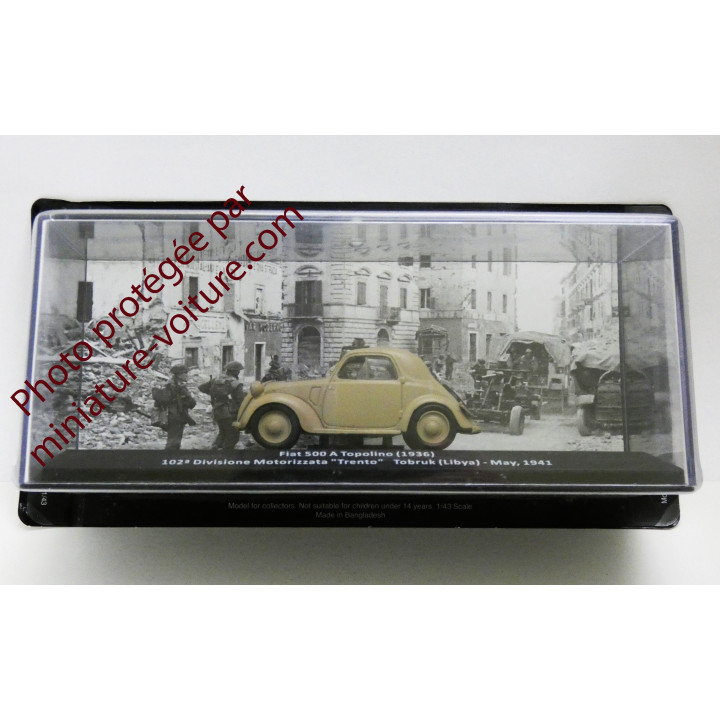 Coche en miniatura FIAT 500 A Topolino Tobruk 1941
