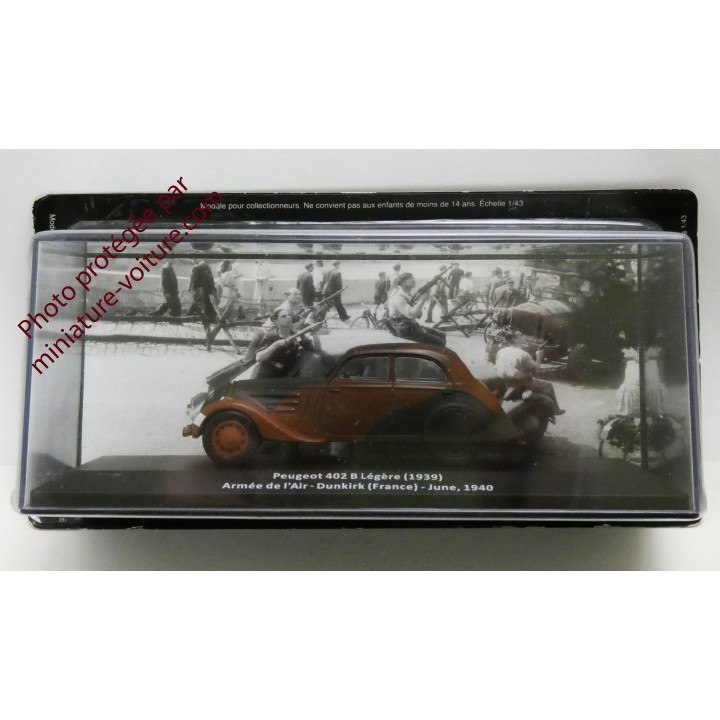Coche en miniatura Peugeot 402 B Light Dunkirk 1940